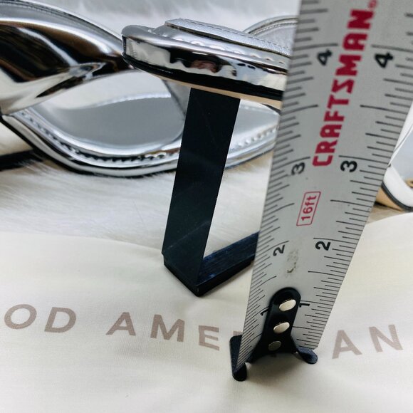 GOOD AMERICAN Clear Wedge Sandal In Silver GA077V-X Size 9.5 - Picture 6 of 6